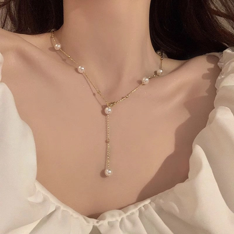 Wholesale Vintage Pearl Tassel Necklace