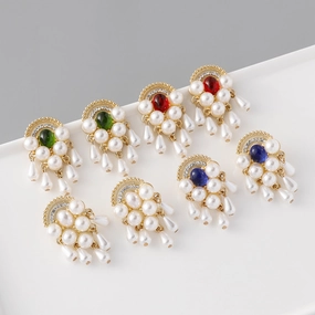Wholesale Vintage Pearl Zinc Alloy Earrings