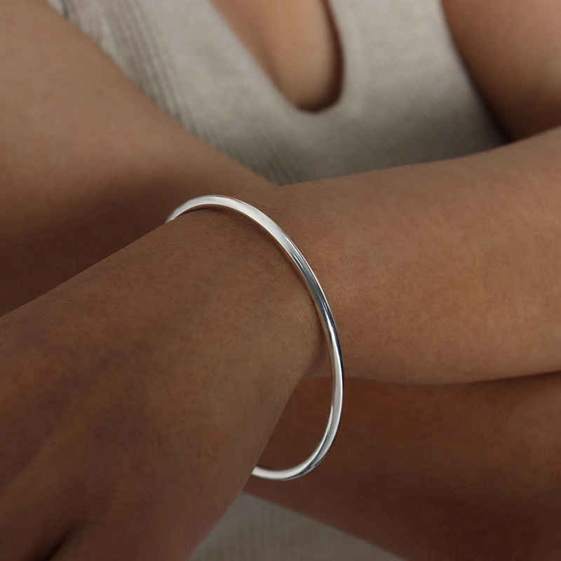 Wholesale Vintage Plain Ring Multi Size Circular Titanium Steel Bracelets