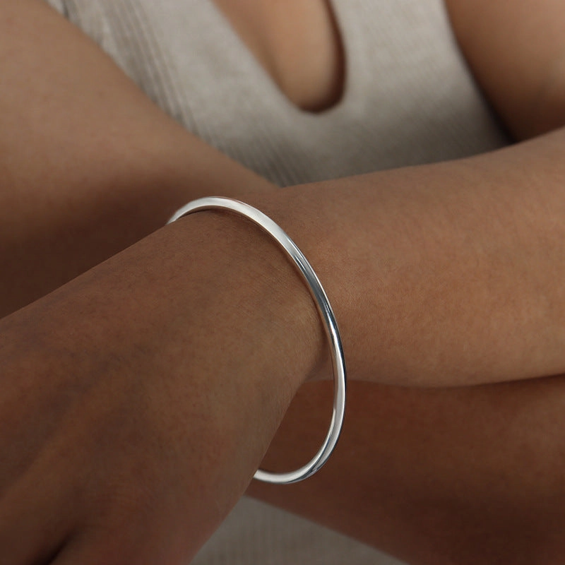 Wholesale Vintage Plain Ring Multi Size Circular Titanium Steel Bracelets