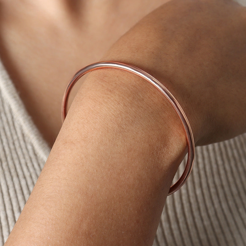 Wholesale Vintage Plain Ring Multi Size Circular Titanium Steel Bracelets
