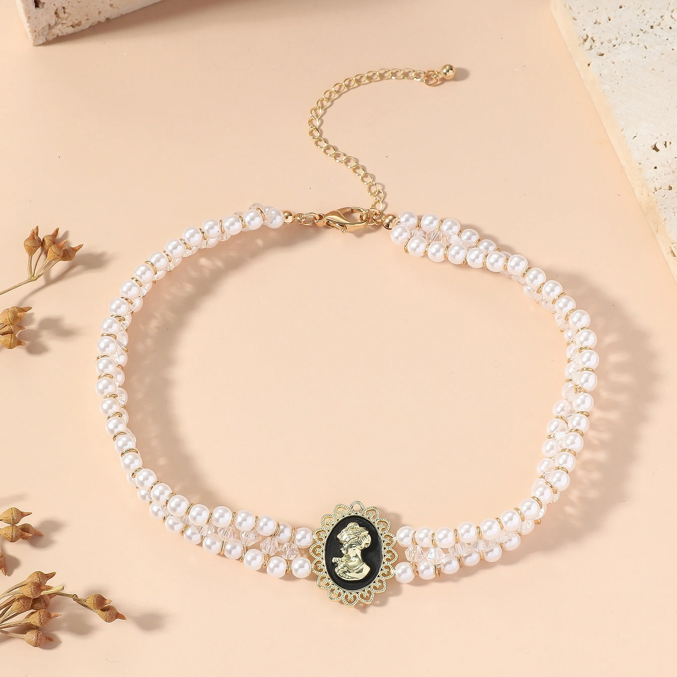 Wholesale Vintage Princess Avatar Double Layer Pearl  Bracelet