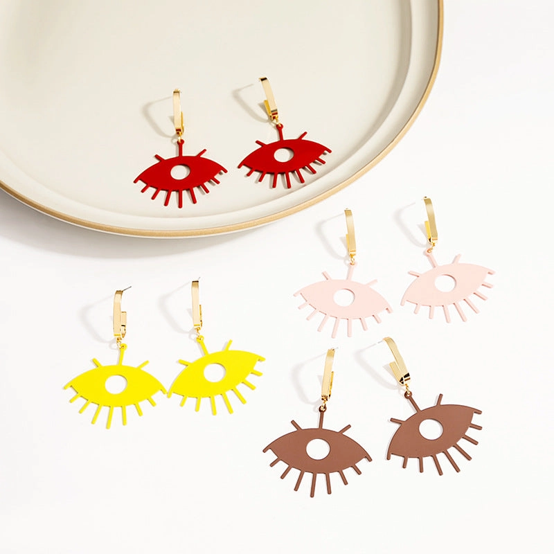 Wholesale Vintage Punk Devil Eye Alloy Earrings