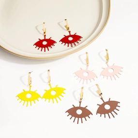 Wholesale Vintage Punk Devil Eye Alloy Earrings