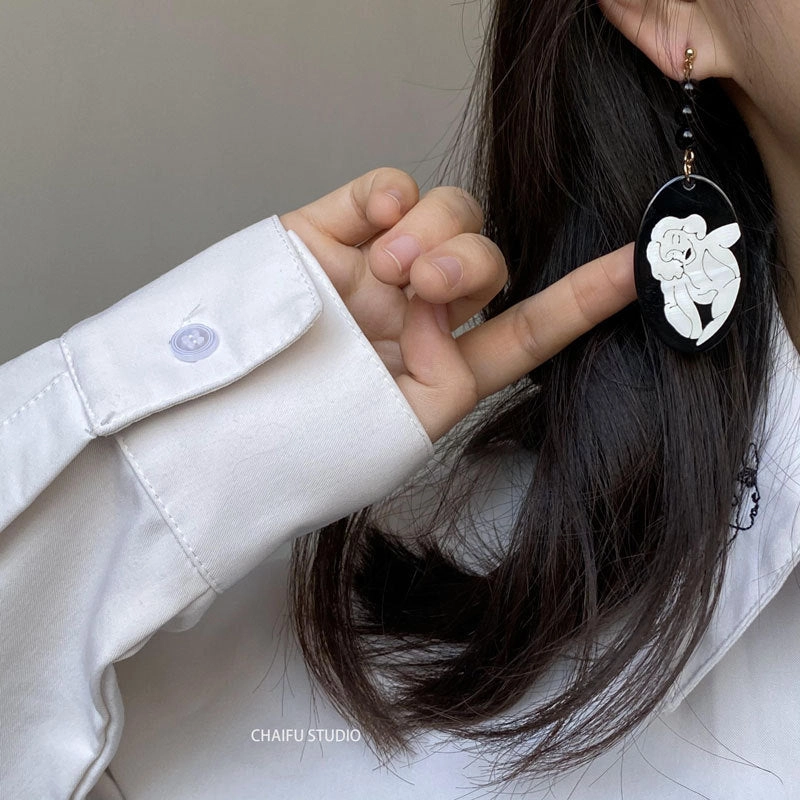 Wholesale Vintage Seashell Figure Acrylic Earrings