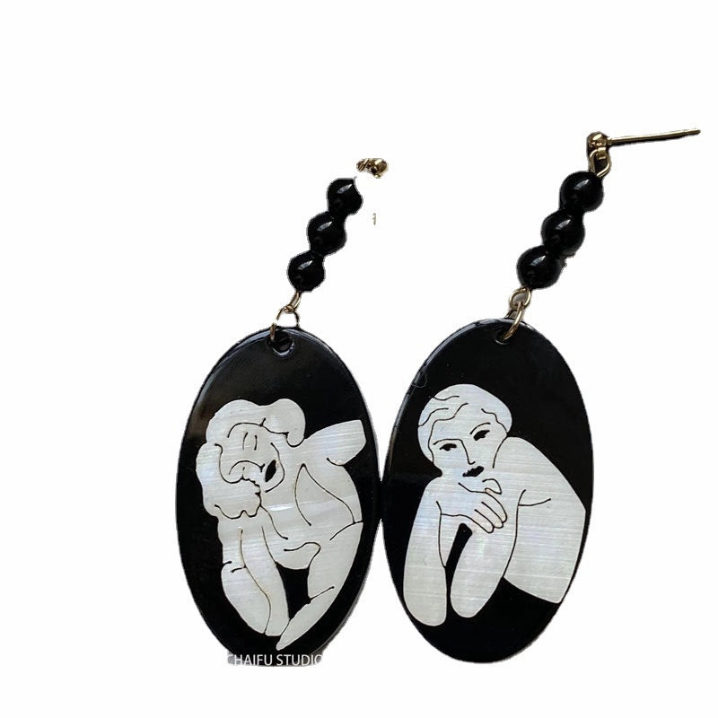 Wholesale Vintage Seashell Figure Acrylic Earrings