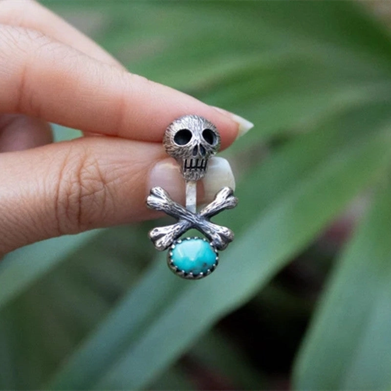 Wholesale Vintage Skull Bones Alloy Earrings