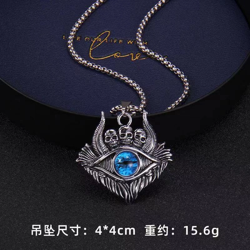 Wholesale Vintage Skull Devil Eye Necklace