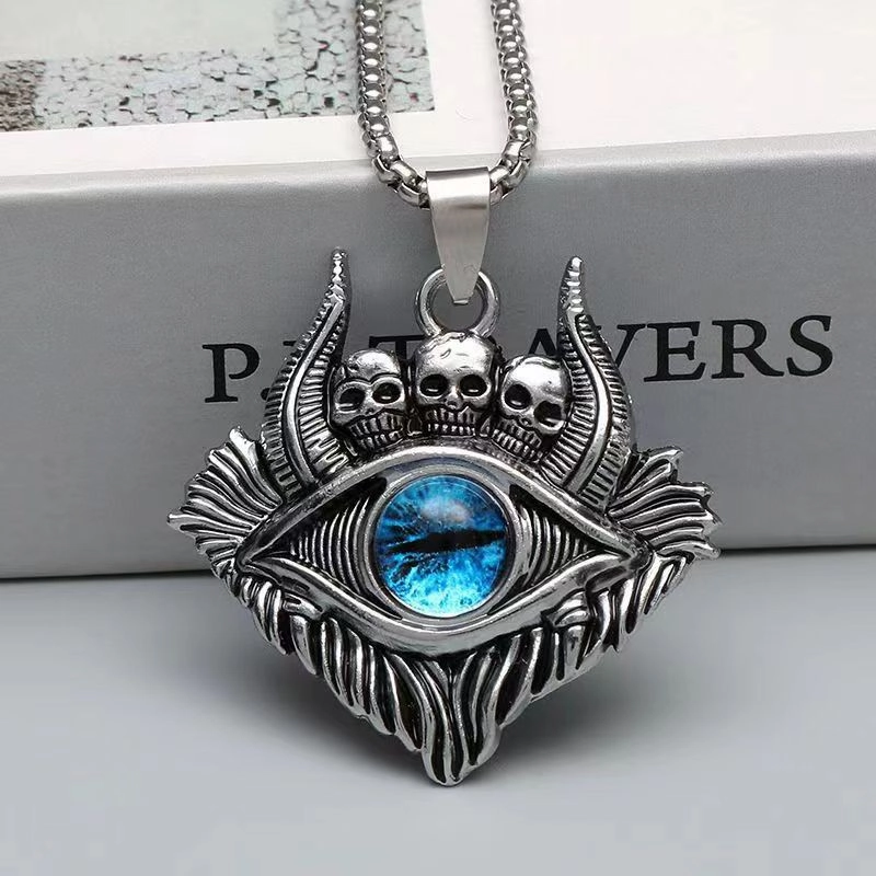 Wholesale Vintage Skull Devil Eye Necklace