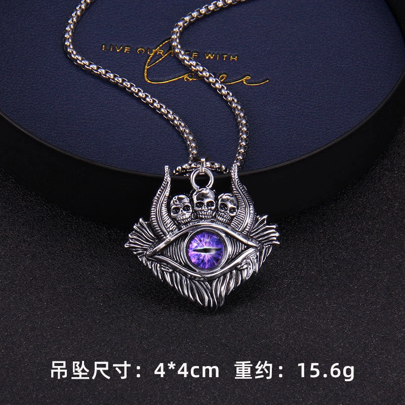 Wholesale Vintage Skull Devil Eye Necklace