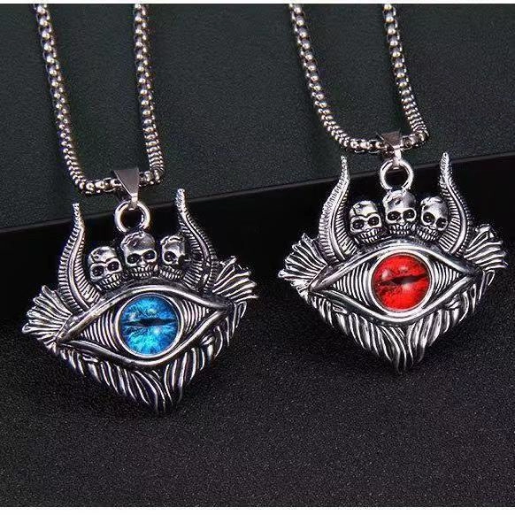 Wholesale Vintage Skull Devil Eye Necklace