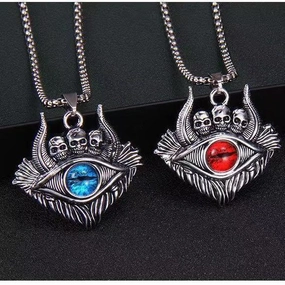 Wholesale Vintage Skull Devil Eye Necklace