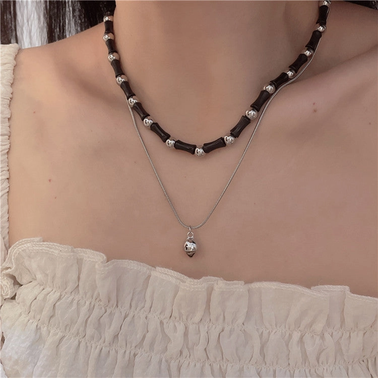 Wholesale Vintage Slub Alloy Beaded Necklace Set