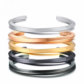 Wholesale Vintage Stainless Steel Twisted Open Bracelets
