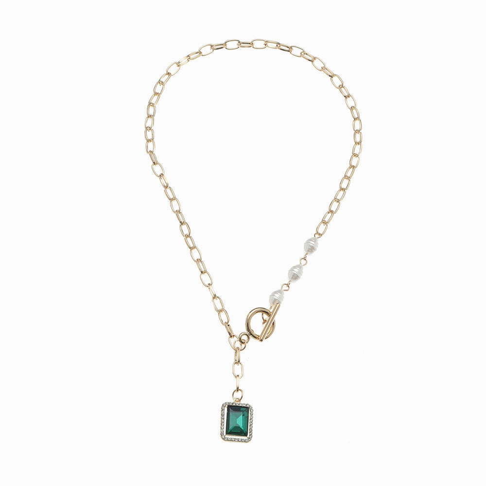 Wholesale Vintage Stitching Pearl Necklace Alloy Pearl