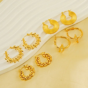Wholesale Vintage Style Five-pointed Star Earrings