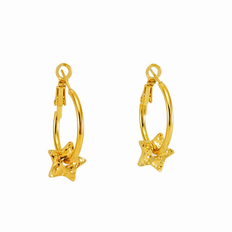 Wholesale Vintage Style Five-pointed Star Earrings