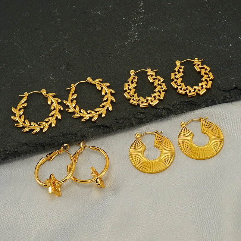 Wholesale Vintage Style Five-pointed Star Earrings