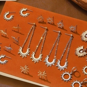 Wholesale Vintage Sun Alloy Earrings