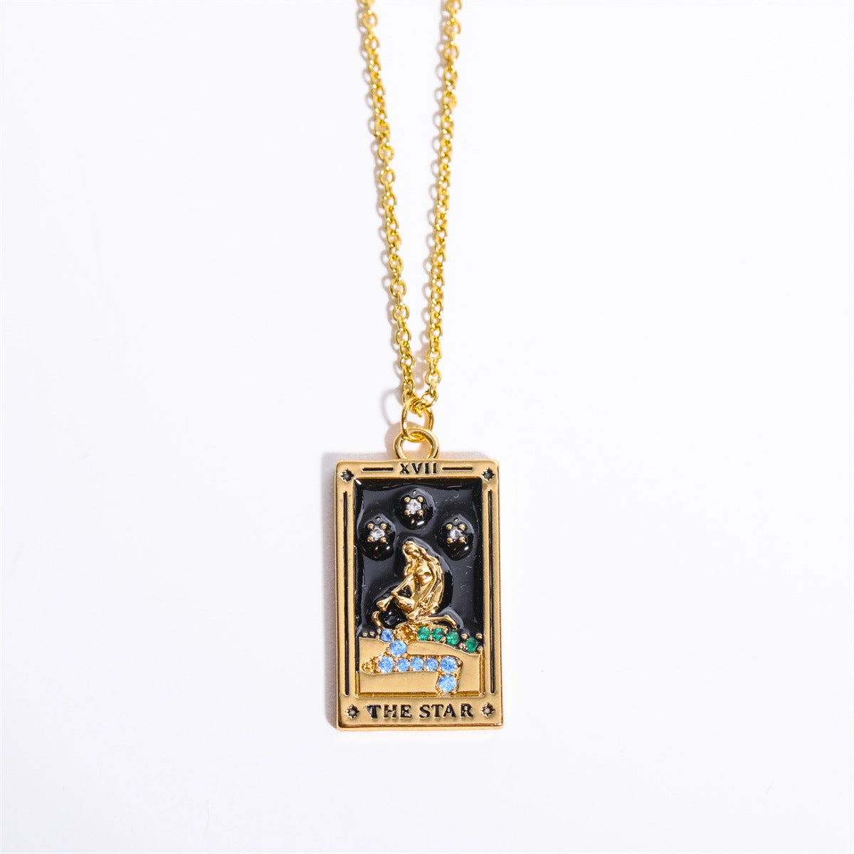Wholesale Vintage Tarot Brand Diamond Copper Necklaces