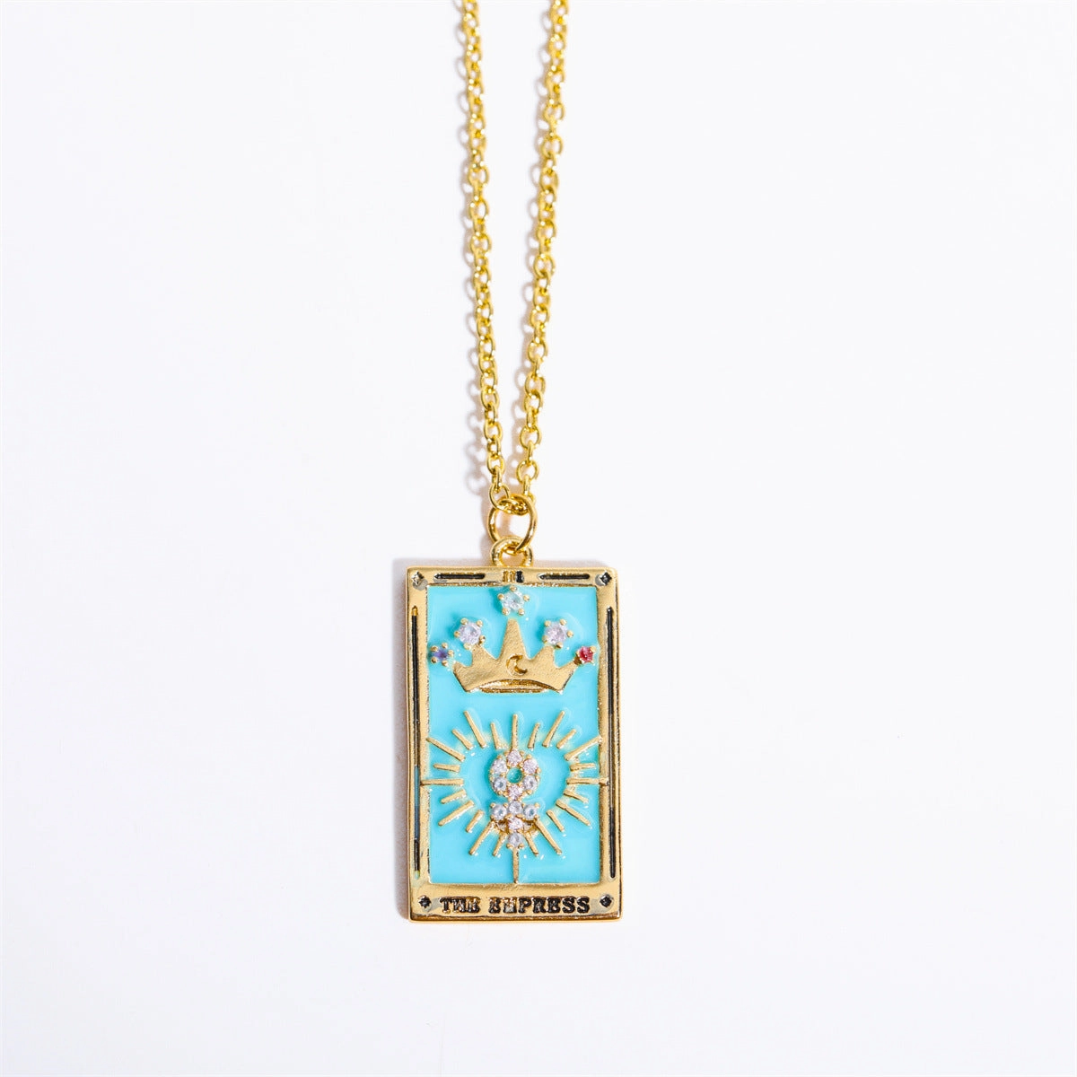 Wholesale Vintage Tarot Brand Diamond Copper Necklaces
