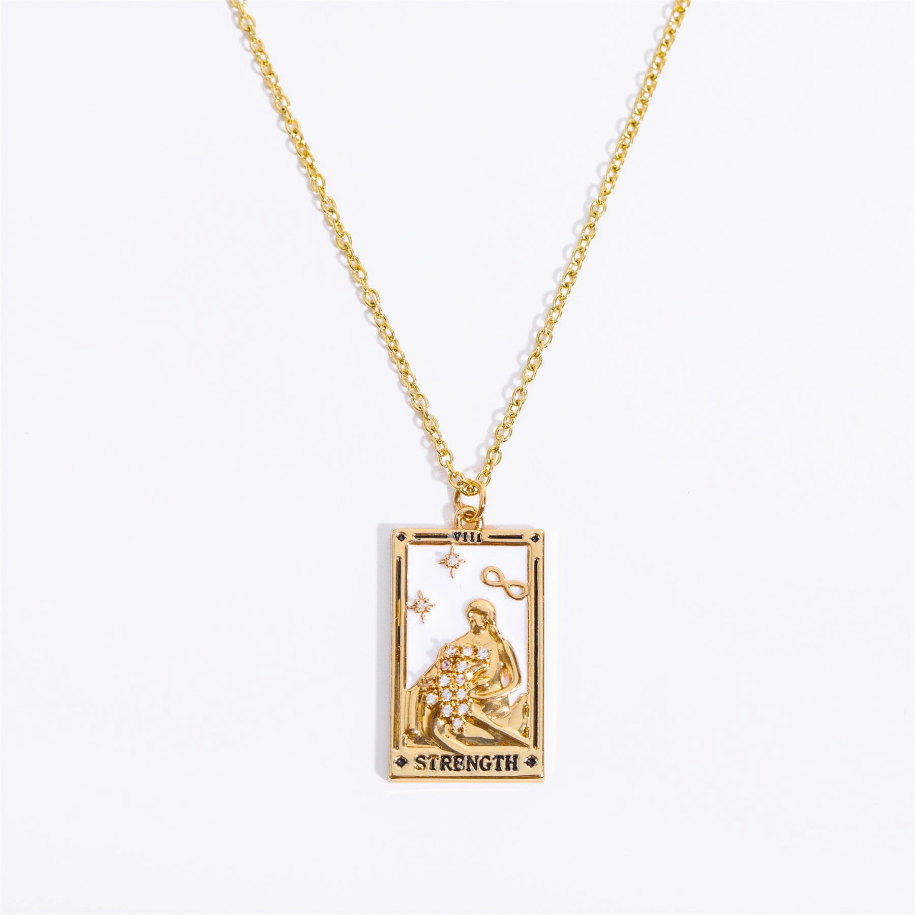 Wholesale Vintage Tarot Brand Diamond Copper Necklaces