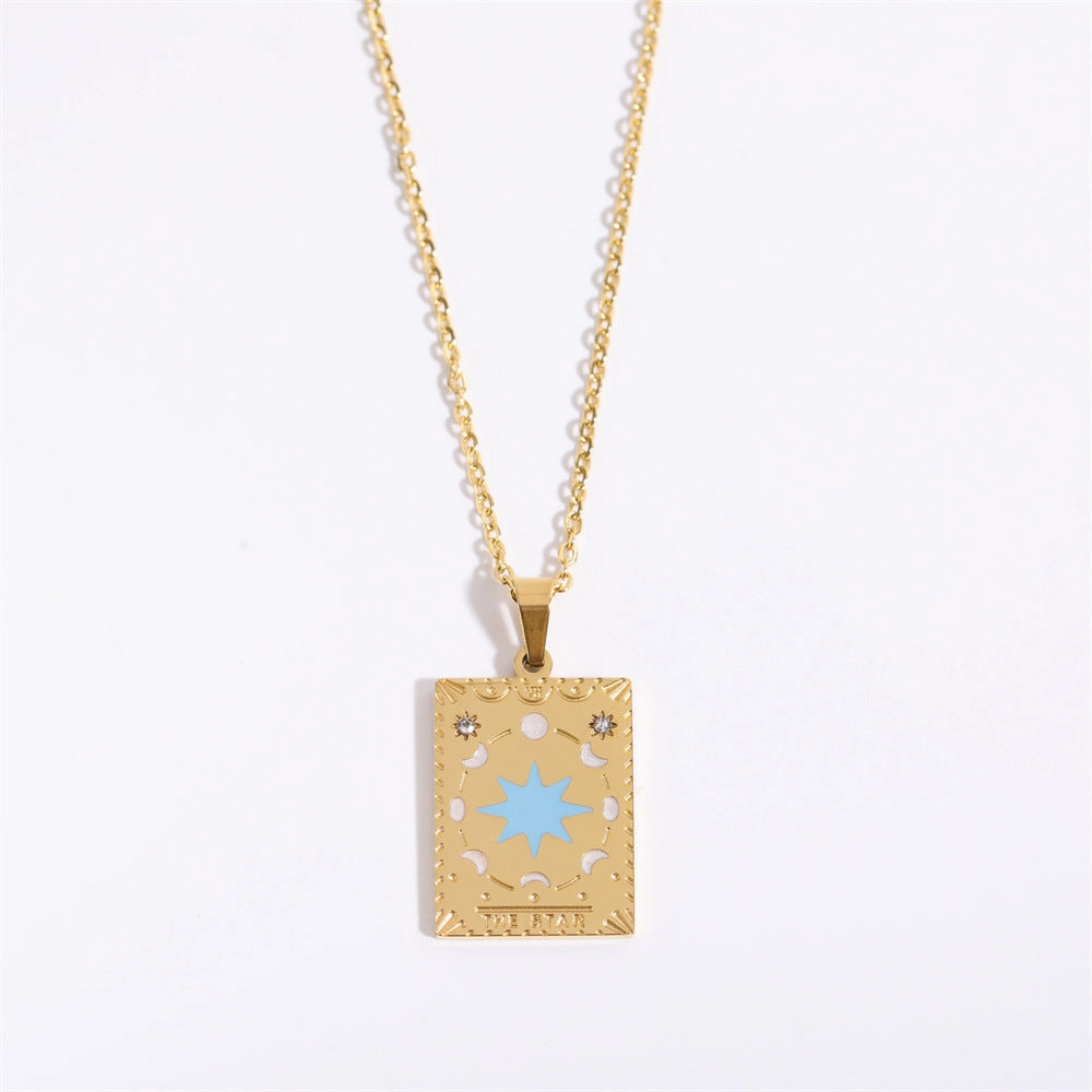 Wholesale Vintage Tarot Cards Stainless Steel Sweater Chain