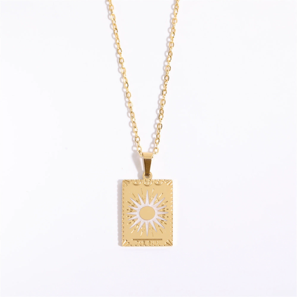 Wholesale Vintage Tarot Cards Stainless Steel Sweater Chain