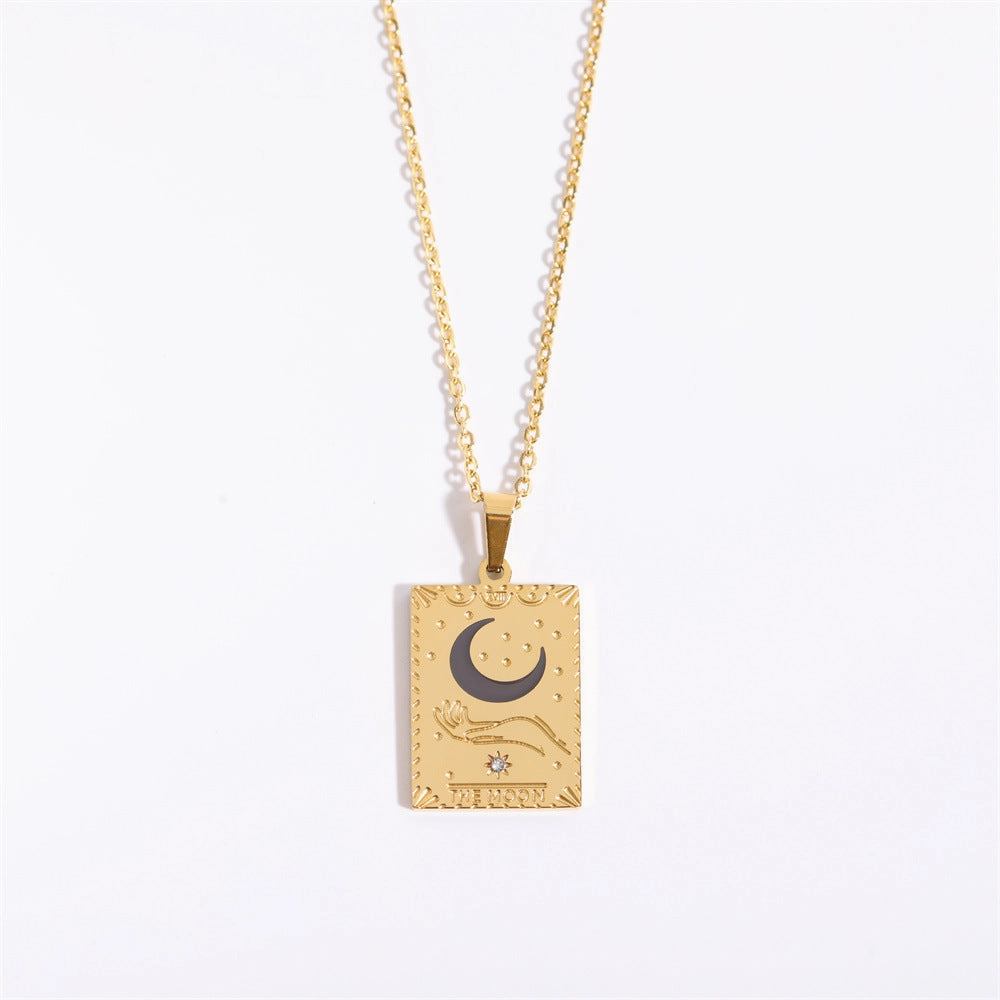 Wholesale Vintage Tarot Cards Stainless Steel Sweater Chain