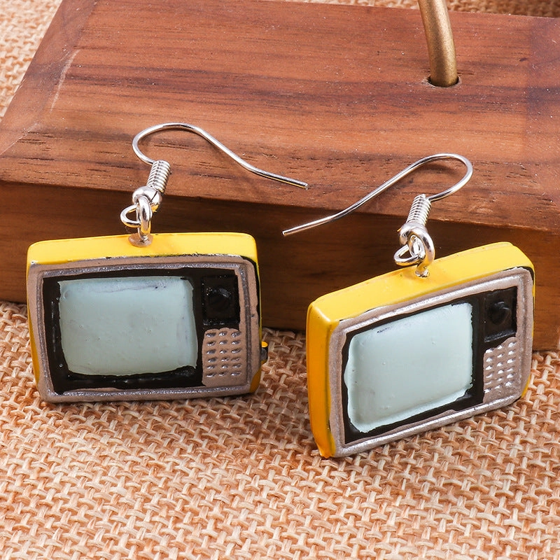 Wholesale Vintage Telephone Tv Iron Radio Earrings