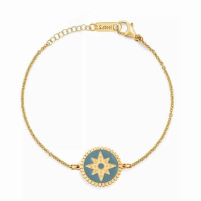 Wholesale Vintage Textured Titanium Steel Round Pendant Bracelet