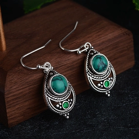 Wholesale Vintage Turquoise Copper Earrings