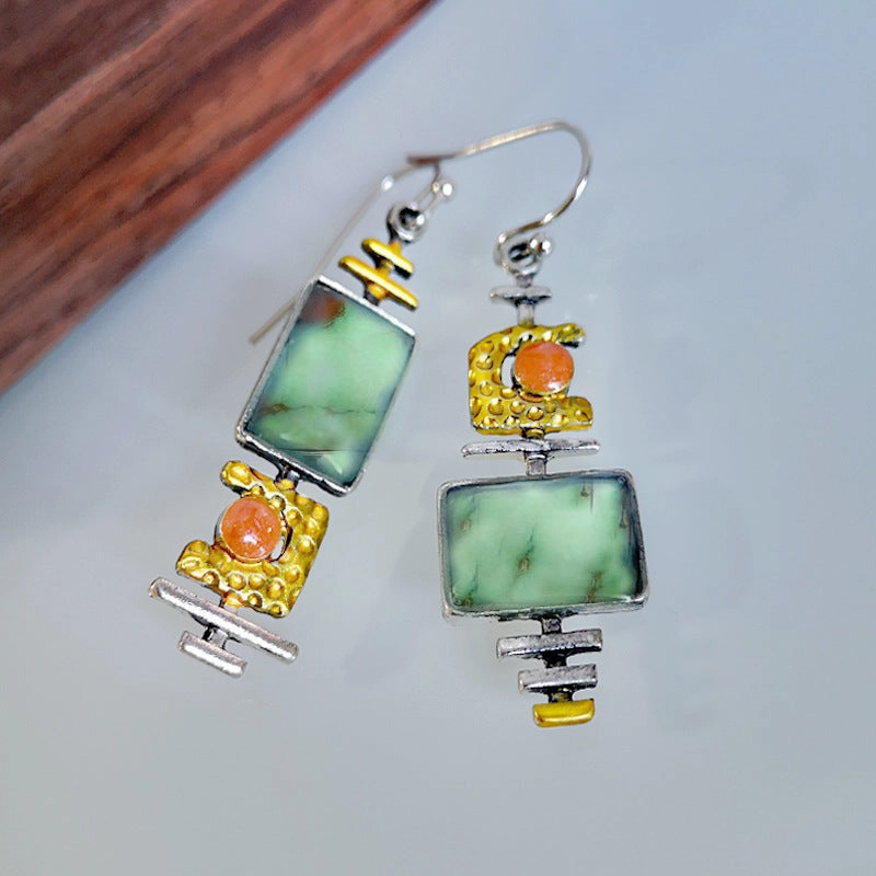 Wholesale Vintage Turquoise Metal Earrings