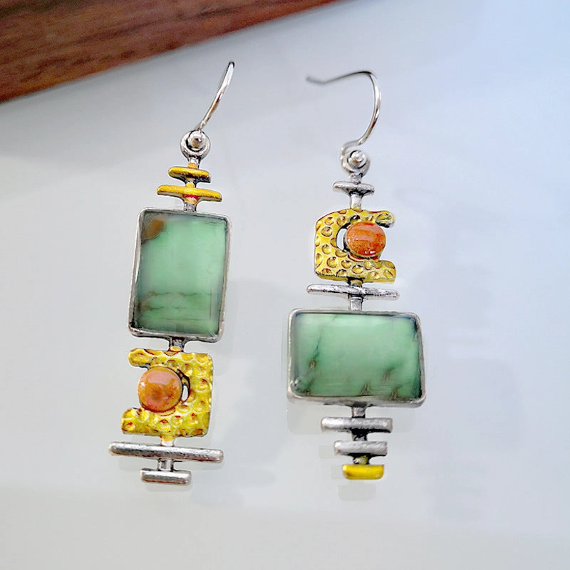 Wholesale Vintage Turquoise Metal Earrings