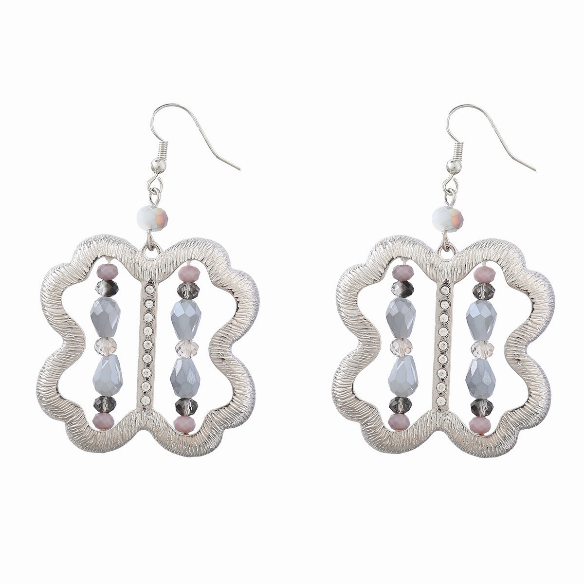 Wholesale Vintage Vertical Stripe Alloy Earrings