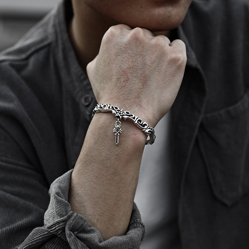 Wholesale Vintage Vine Cross Alloy Bracelet