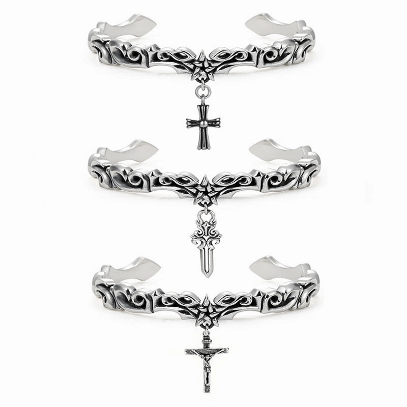 Wholesale Vintage Vine Cross Alloy Bracelet