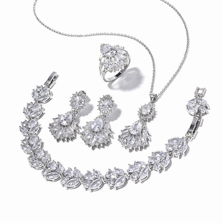 Wholesale Vintage Water Drop Zircon Earrings