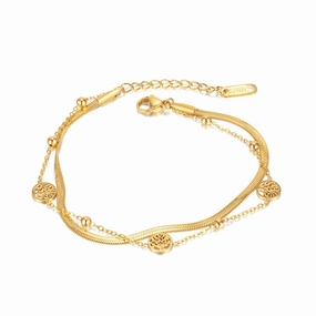 Wholesale Vintage Wild Snake Bone Tree of Life Bracelet