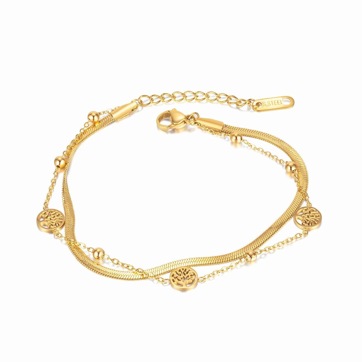 Wholesale Vintage Wild Snake Bone Tree of Life Bracelet