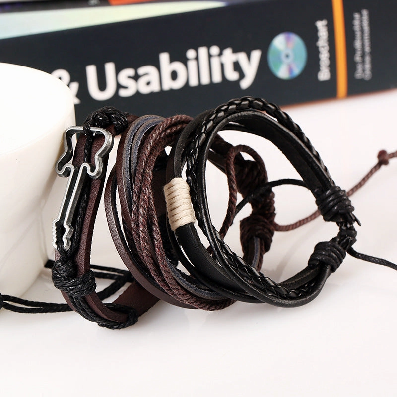 Wholesale Vintage Woven Leather Bracelet