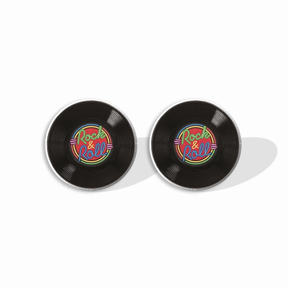 Wholesale Vinyl Records Rubik's Cube Game Console Heat Shrink Sheet Acrylic Earrings