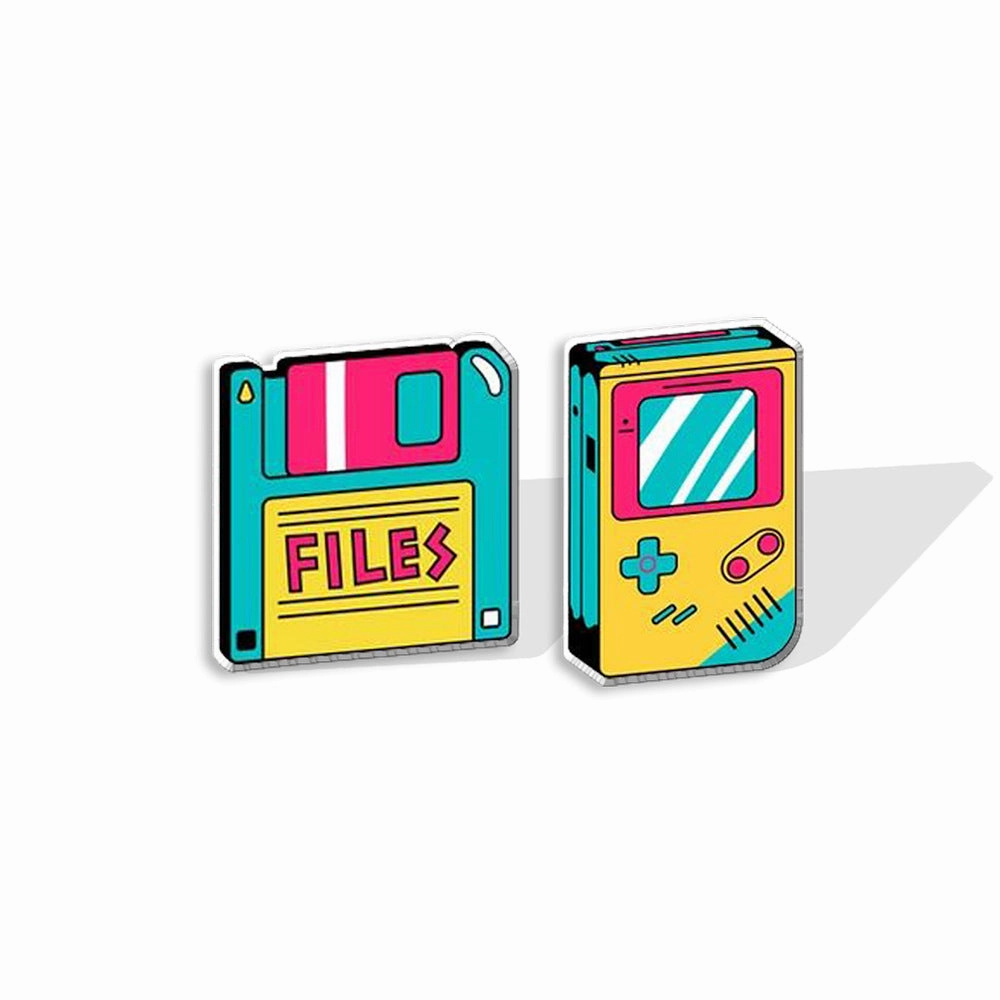 Wholesale Vinyl Records Rubik's Cube Game Console Heat Shrink Sheet Acrylic Earrings