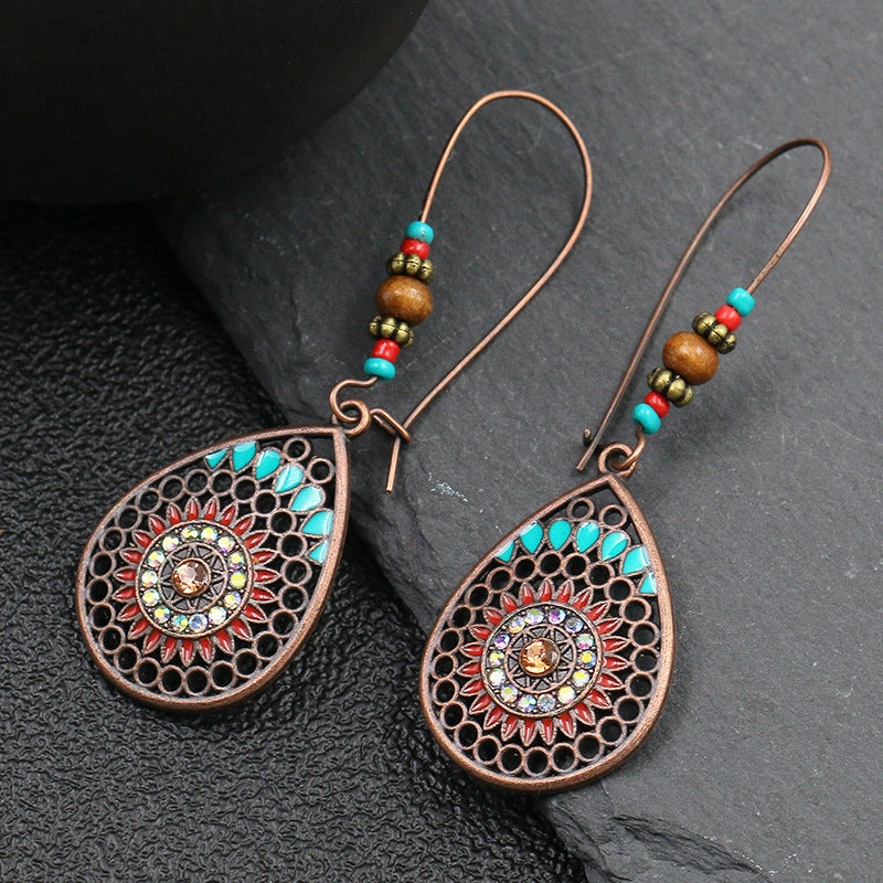 Wholesale Water Drop Alloy Set Earrings