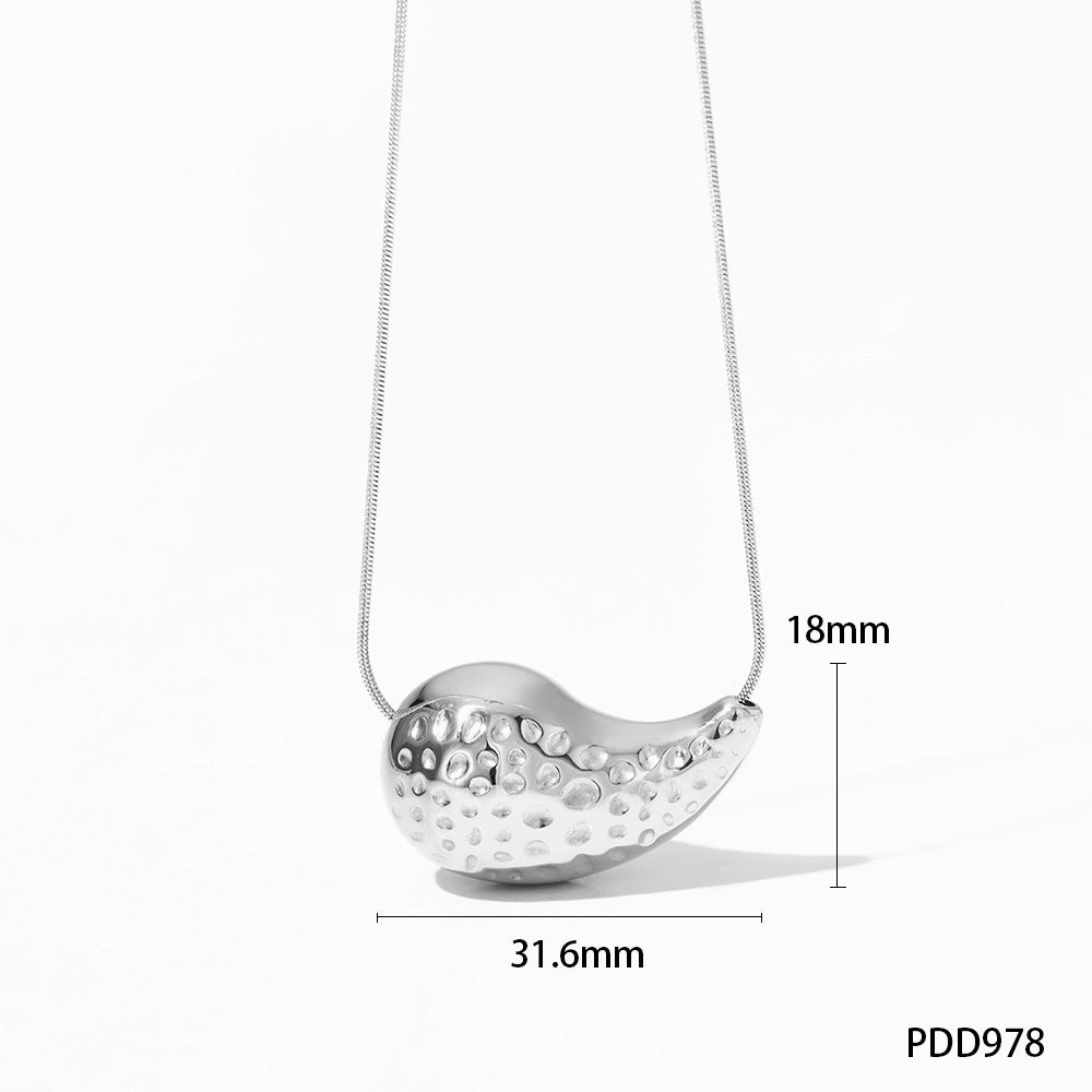 Wholesale Water Drop Titanium Steel Necklaces