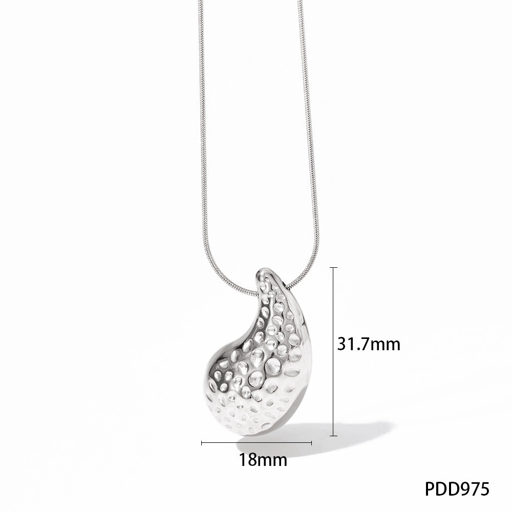Wholesale Water Drop Titanium Steel Necklaces