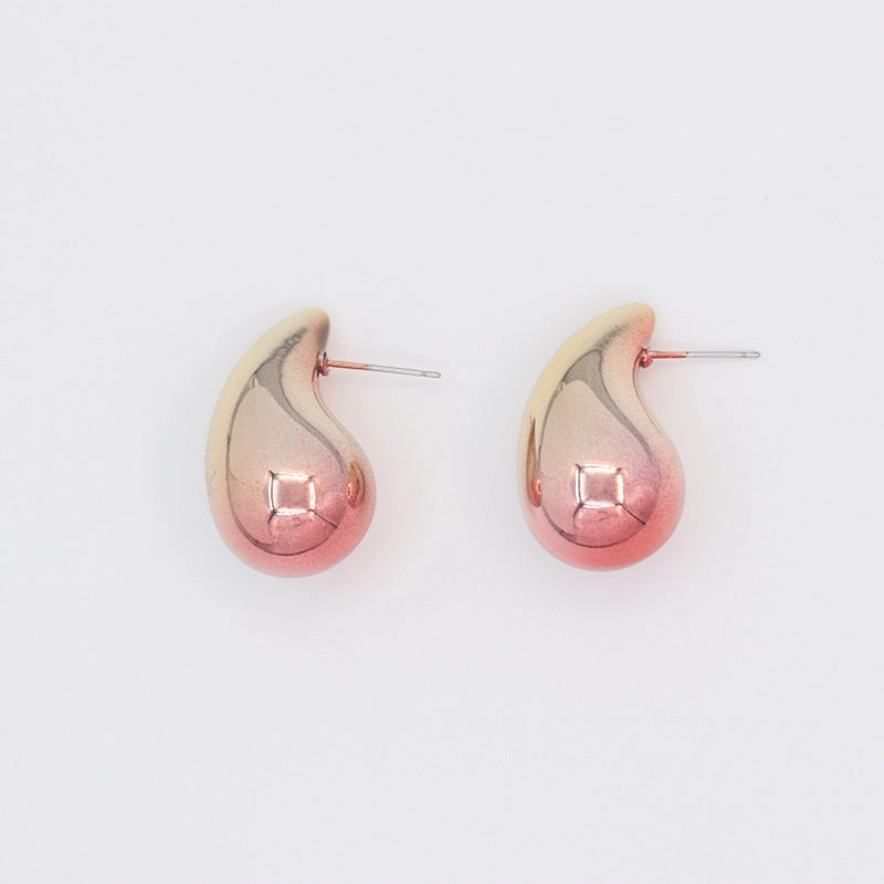 Wholesale Water Droplet Electroplated Acrylic Earrings