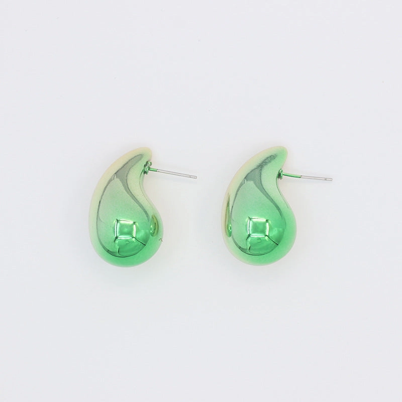 Wholesale Water Droplet Electroplated Acrylic Earrings