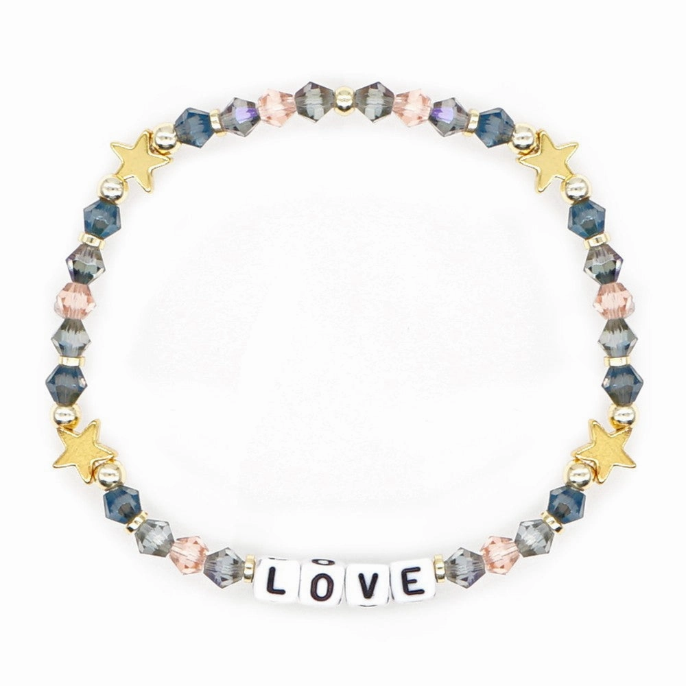 Wholesale Webbing Beaded Crystal Handmade Beaded Stacking Set Bracelet