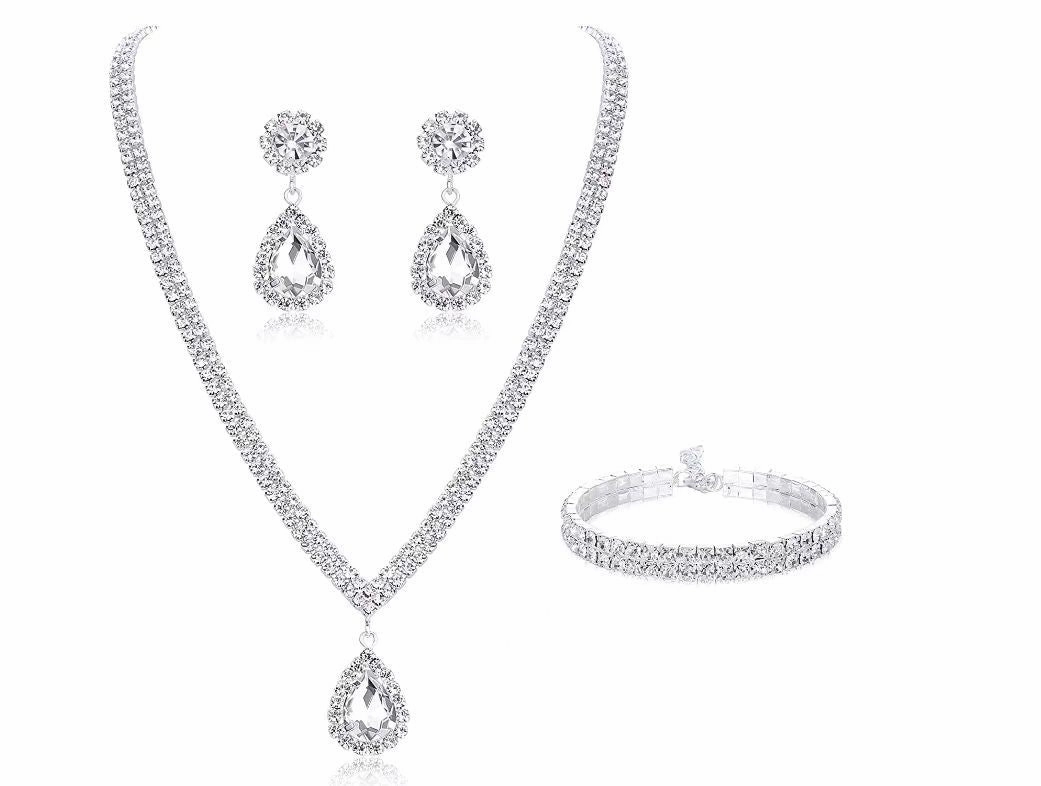 Wholesale Wedding Bride Rhinestone Earrings